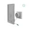 RAM Mounts GDS Uni-Conn Wand-Ladestation mit USB-C-Anschluss - Magnetisch - VESA 75x75 & 100x100 mm - Hellgrau
